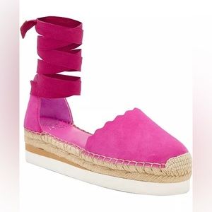 VINCE CAMUTO Brittie Ankle-Wrap Espadrilles sz 7, brand new